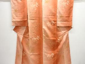 大正ロマン　花模様織り出しお召着物